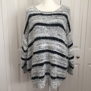 Calvin Klein | Fuzzy Striped Eyelash Sweater